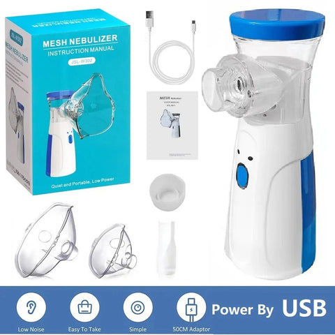Portable Mesh Nebulizer Dual Power Ultrasonic Atomizer Best Nebulizer For Kids And Adults