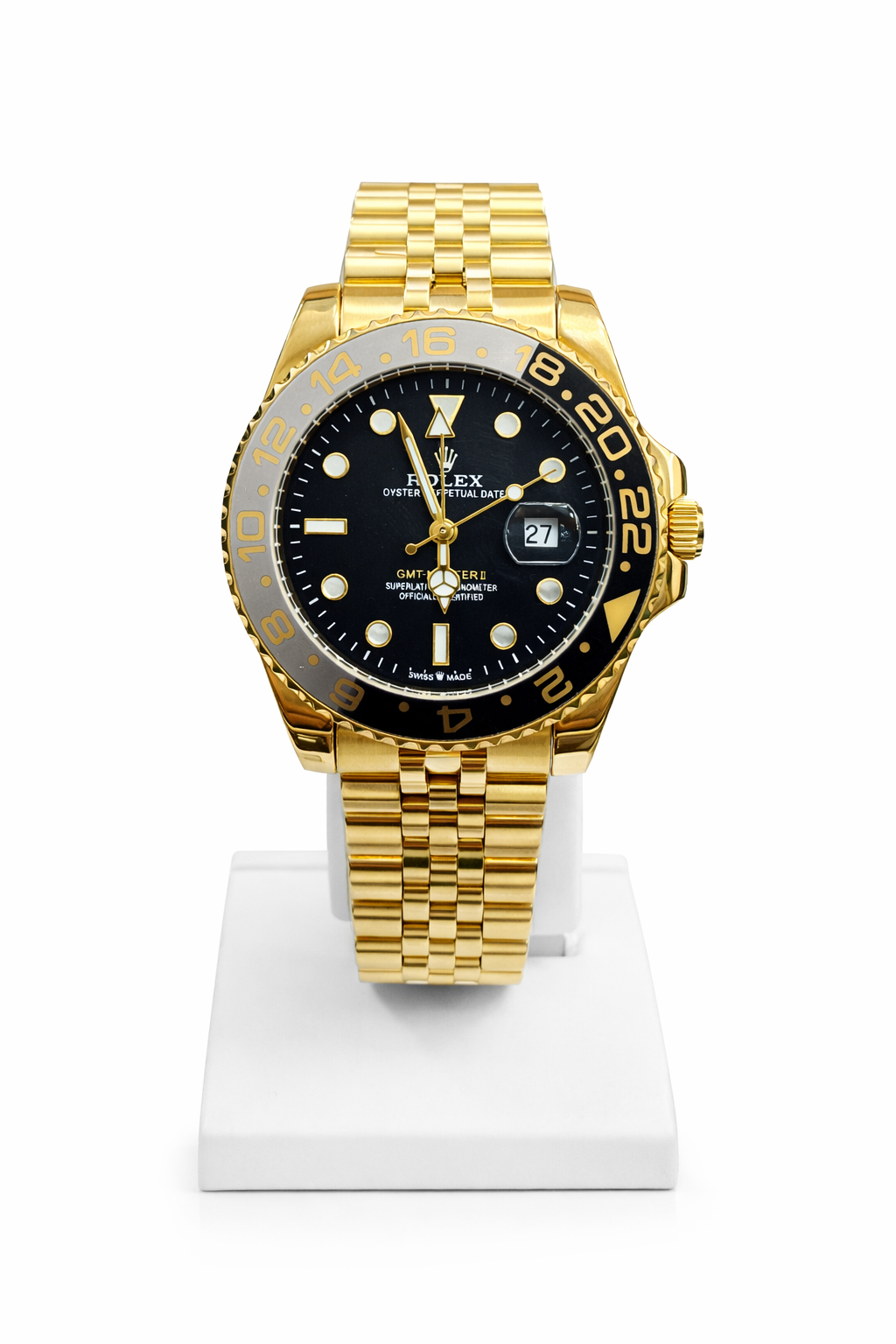 Luxury Two-Tone Rolex GMT Quartz Watch