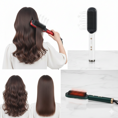 Electric Hair Straightening Comb | Fast Heat Hair Brush for Smooth, Frizz-Free Styling